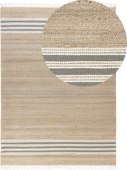 MIRZA - Modern vloerkleed - Lichtbeige - 160 x 230 cm - Jute