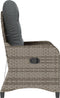 vidaXL - Ligbed - met - Kussen - Grijs - Poly - Rattan