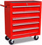 vidaXL - Gereedschapswagen - 5 - lades - rood