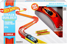 Hot Wheels - Track Builder Premium - Bochtenset met 90 graden bochten en rechte stukken