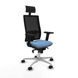 Bureaustoel met hoofdsteun Piqueras y Crespo 2D086N1 Hemelsblauw