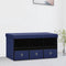 vidaXL - Opbergbank - inklapbaar - 76x38x38 - cm - kunstlinnen - blauw