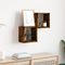 vidaXL - Muur - Cube - Planken - 2 - st - Smokey - Eiken - 26x15x26 - cm - Geengineerd - Hout