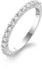 TI SENTO Dames Ring - 925 zilver - Zirconia wit - Maat 16.50 mm / maat 52 - 1918ZI