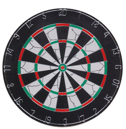 Dartbord Nylon Flocked - 45 cm - Dubbelzijdig - 6 Brass Dartpijlen 18g