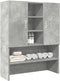 vidaXL - Wasmachinekast - 70,5x25,5x90 - cm - betongrijs