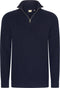 Mario Russo Rib Skipper - Heren Trui - Half Zip - Navy - L