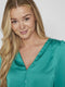 Vila Viellette - Blouse V-neck L/s - Groen (2023)