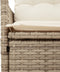vidaXL - Tuinstoelen - 2 - st - verstelbaar - met - kussens - poly - rattan - beige