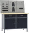 vidaXL - Werkbank - met - 3 - wandpanelen