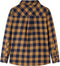 vidaXL - Kinderoverhemd - geruit - 128 - cognackleurig - en - blauw