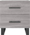 vidaXL - Nachtkastjes - 2 - st - 40x35x47,5 - cm - bewerkt - hout - grijs - sonoma - eiken