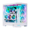 ABYSM Danube Sava H600 - Desktop PC ATX EATX ITX micro ATX - Zijraam Belichting Geharde glas - Wit