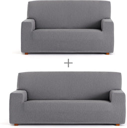 Sofa hoes set Eysa TROYA Grijs 70 x 110 x 210 cm 2 Onderdelen