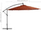 vidaXL - Zweefparasol - met - LED-verlichting - 350 - cm - terracottakleurig