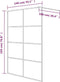 vidaXL - Inloopdouchewand - 140x195 - cm - mat - ESG-glas - zwart