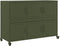 vidaXL - Dressoir - 100,5x39x72 - cm - staal - olijfgroen