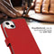Selencia iPhone 14 Plus - Echt Lederen Bookcase - 3 Pashouders - Rood