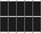 vidaXL - Kamerscherm - met - 5 - panelen - 250x200 - cm - stof - zwart