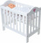 Angel Toys - houten poppenmeubel bedje verstelbaar - hout - wit/roze