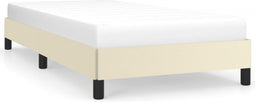 vidaXL - Bedframe - kunstleer - crèmekleurig - 100x200 - cm