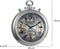 Metalen - radarklok - draaiende tandwielen- 40x50cm zilver