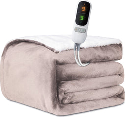STAUS&BACH POWERNAP - Elektrische deken - 1 persoons - 160W - 9 warmtestanden - 9 uur timer - 160x120 cm - Dusty Pink