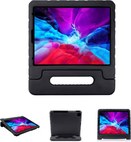 imoshion Tablet Hoes Kinderen - Geschikt voor iPad Pro 12.9 (2022) / Pro 12.9 (2021) / Pro 12.9 (2020) / Pro 12.9 (2018) - Kidsproof Backcover met handvat - Zwart