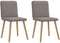 vidaXL - Eetkamerstoelen - draaibaar - 2 - st - stof - taupe