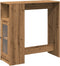 vidaXL - Bartafel - met - rekken - 101x40x103,5 - cm - hout - artisanaal - eikenkleur