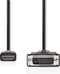 Nedis - HDMI naar DVI-D Kabel - 10 m - 1080p - Vernikkeld - Zwart