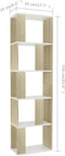 vidaXL - Boekenkast/kamerscherm - 45x24x159 - cm - wit - en - sonoma - eikenkleurig
