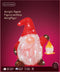 Lumineo Kerstverlichting figuur - gnome/dwerg -17 x 25 x 29 cm -LED decoratie kerstfiguren - kabouter - kerstgnome