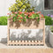 vidaXL - Plantenbak - met - schap - 111,5x34,5x81 - cm - massief - grenenhout