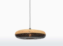 GOOD&MOJO Hanglamp Palawan - Bamboe/Zwart - Ø60cm - Scandinavisch,Bohemian - Hanglampen Eetkamer, Slaapkamer, Woonkamer
