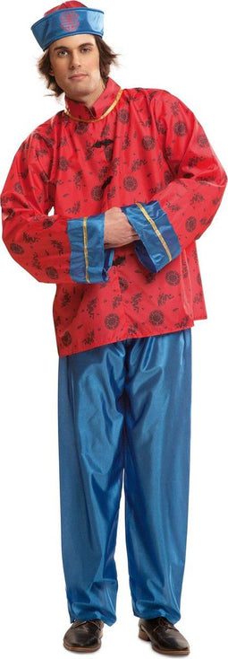 Rood Chinees kostuum voor mannen - Verkleedkleding