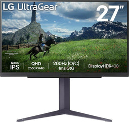 LG 27GS85Q - Gaming Monitor - 27" QHD 200Hz 1ms - Zwart