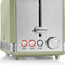 Swan Broodrooster Retro Groen 2 Sneden