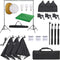 vidaXL - Fotostudioset - met - verlichtingsset, - achtergrond - en - reflector