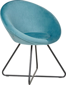 FLOBY II - Fauteuil - Lichtblauw - Fluweel