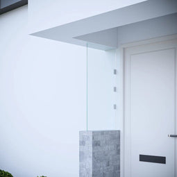 vidaXL - Zijpaneel - voor - deurluifel - 50x100 - cm - gehard - glas - transparant
