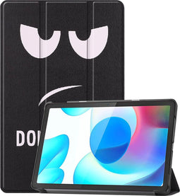 iMoshion Tablet Hoes Geschikt voor Realme Pad - iMoshion Design Trifold Bookcase - Zwart /Don't touch