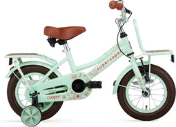 Supersuper Cooper Bamboo - Kinderfiets - Meisjesfiets - 12 inch - Pistache Groen
