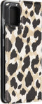 Hoesje Met Pasjeshouder Geschikt voor Samsung Galaxy A51 - Design Softcase Bookcase (Chester) met standaard - Meerkleurig / Panther Black / Gold