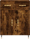 vidaXL - Dressoir - 69,5x34x90 - cm - bewerkt - hout - gerookt - eikenkleurig