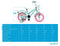 Amigo Lovely Meisjesfiets - Kinderfiets 12 inch - Turquoise