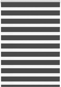 vidaXL - Zebra - rolgordijn - 95x100 - cm - stofbreedte - 90,9 - cm - zwart