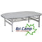 Bo-Camp - Tafel - Ovaal - Koffermodel - 120x80 cm - Verstelbaar