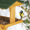 Lifetime Garden - Vogelhuisje op Paal - 115 x 35 x 35 CM - Beschermt Vogelvoer tegen Zon en Regen - Houtkleur