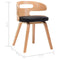 vidaXL - Eetkamerstoelen - 2 - st - gebogen - hout - en - kunstleer